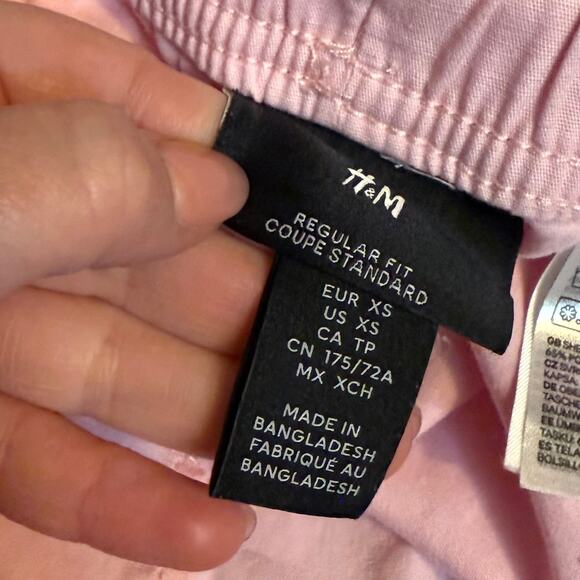 H&M Men’s XS Pink Cotton Pull on Chino Shorts Pockets Preppy Basic Summer Casual - Picture 6 of 7